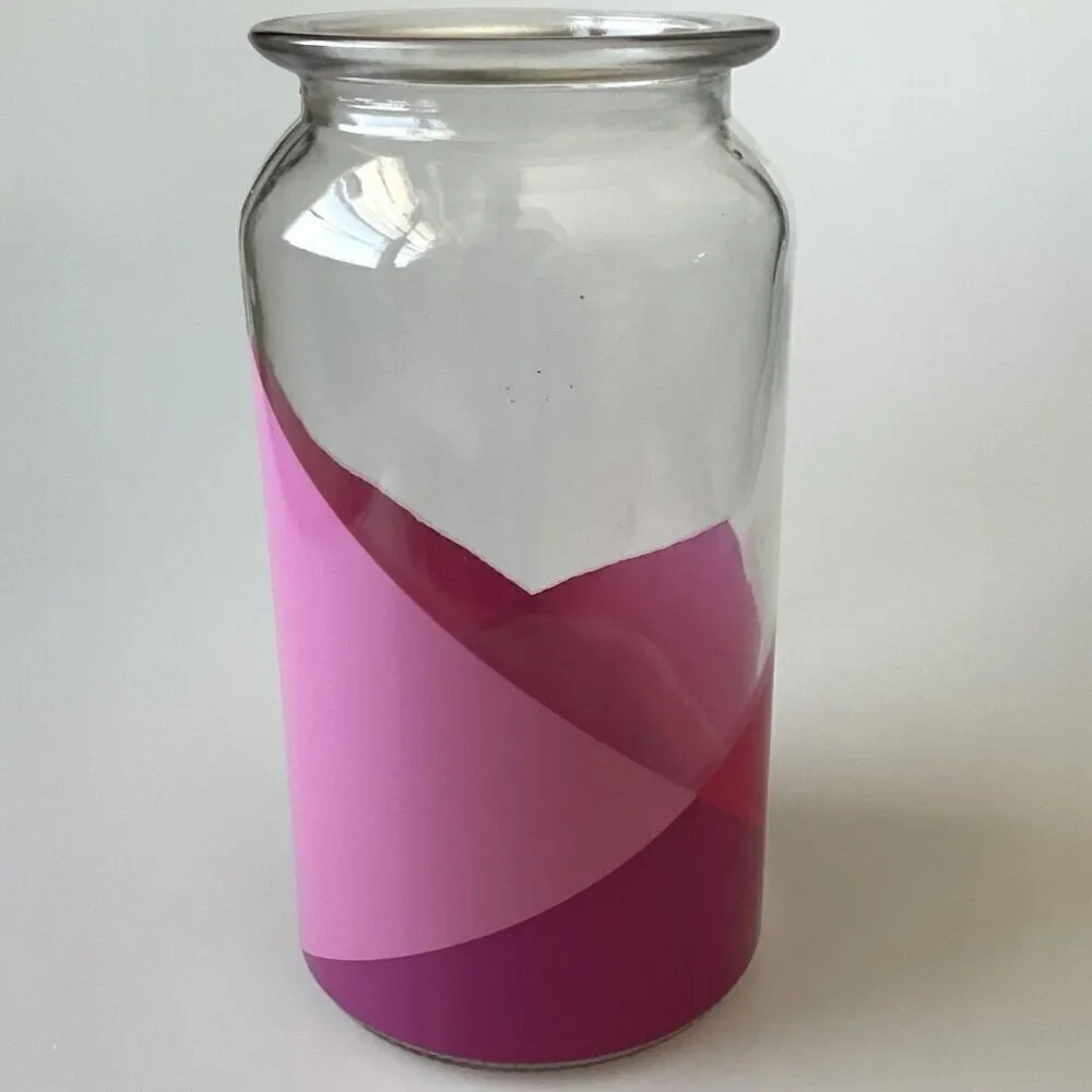 Proflowers Pink Ombre Style Glass Floral Vase Home Accent